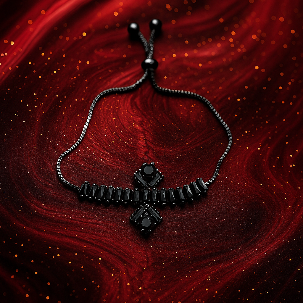 Elegant Black Stone Bracelet with Modern Design – Safa Glame - Image 2