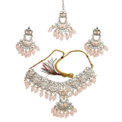 Traditional Choker Necklace Set with Earrings & Maang Tikka | Safa Glame