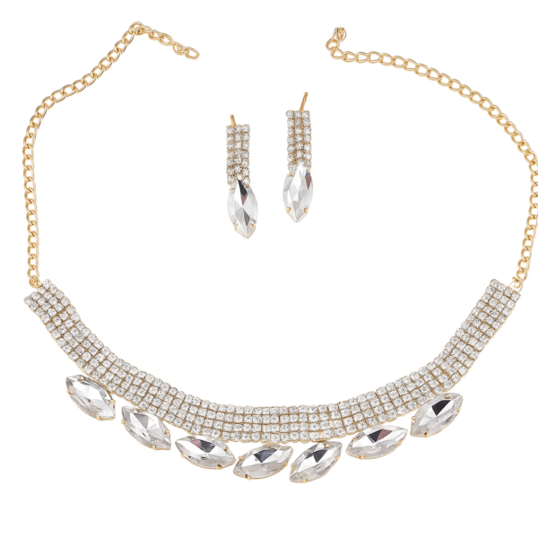 Elegant Black Stone Necklace & Earrings Set – Premium Designer Collection | Safa Glame